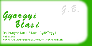 gyorgyi blasi business card